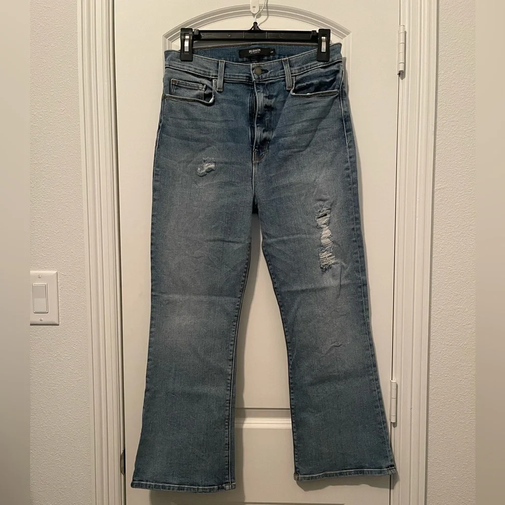 HUDSON Women's Holly High Rise, Cropped, Flare Jean - Size 29 - Picture 2 of 8